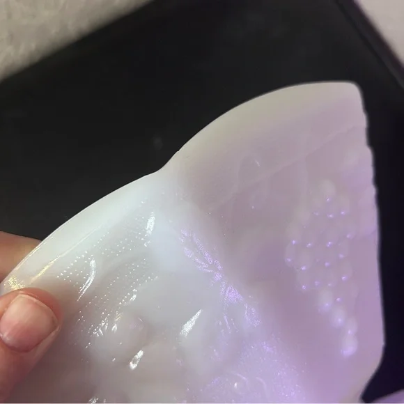 Vintage White Milk Glass Pedestal Bowl - Picture 6 of 7